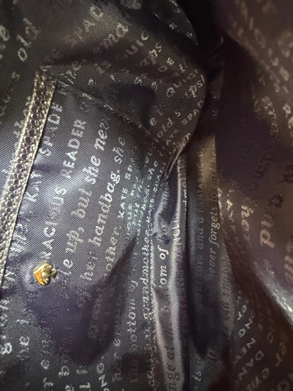 kate‎ spade Black and Cream Striped Dome Satchel